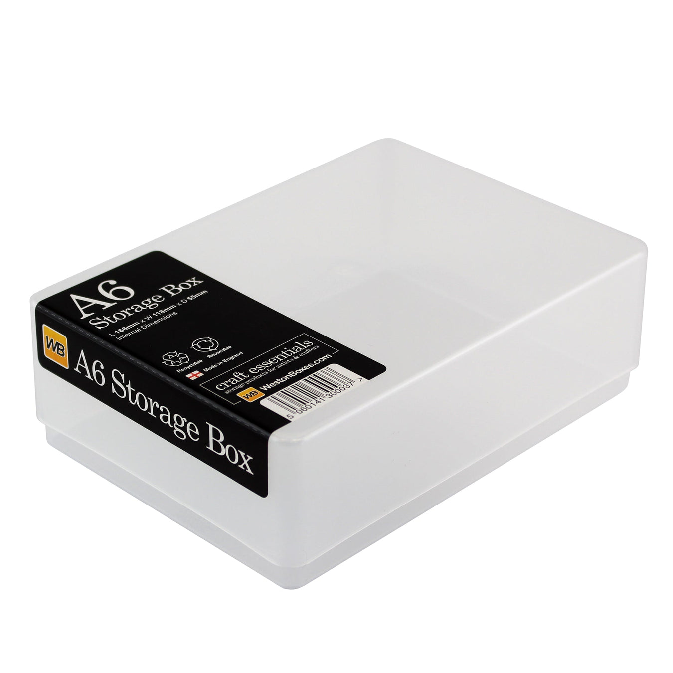 plastic a6 paper storage box with lid westonboxes