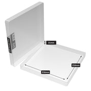 plastic storage box for 8x8 craft paper and card featuring a drop on lid