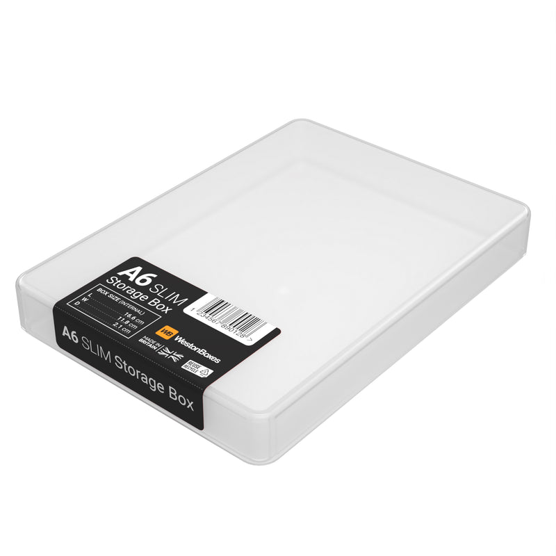 Caja de Almacenamiento Delgada A6, Transparente
