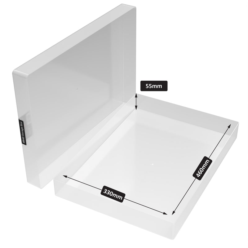 Caja de Almacenamiento de Plástico SRA3, Transparente
