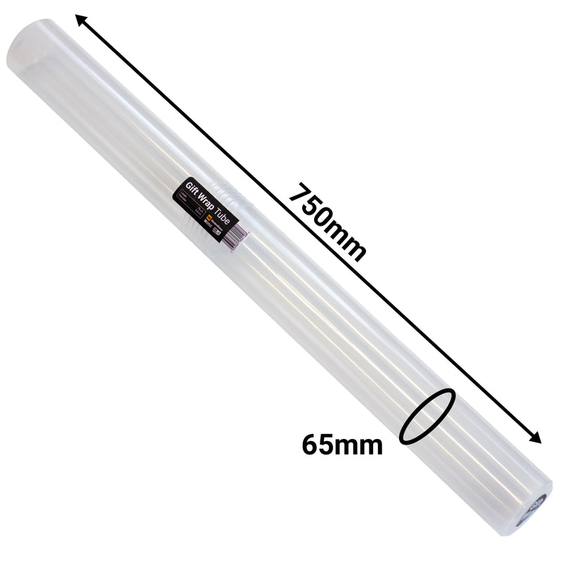 WestonBoxes Gift Wrap Storage Tube Clear Plastic Internal Dimensions