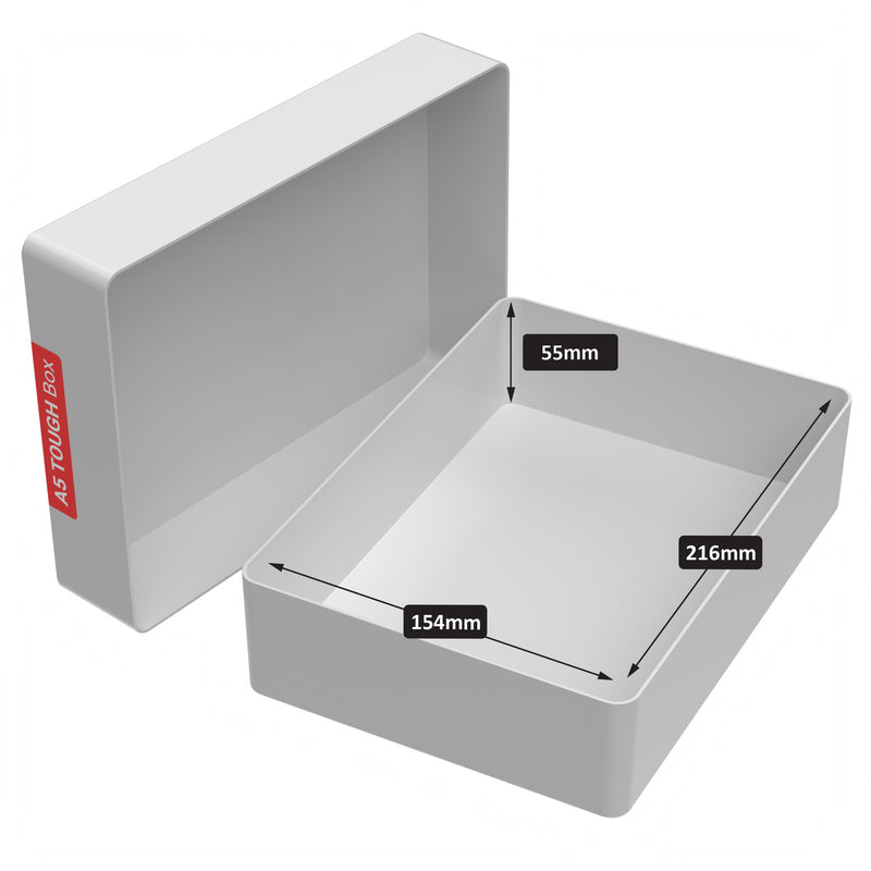A5 TOUGH Box, Heavy Duty, Impact Resistant Plastic Storage Box