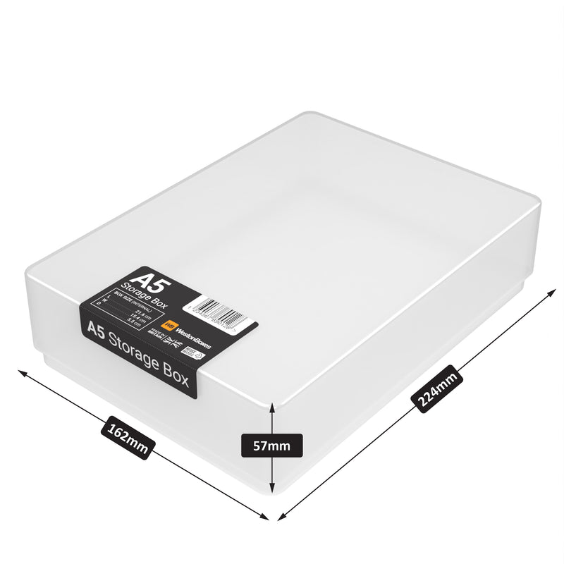 Caja de Almacenamiento de Plástico A5, Transparente