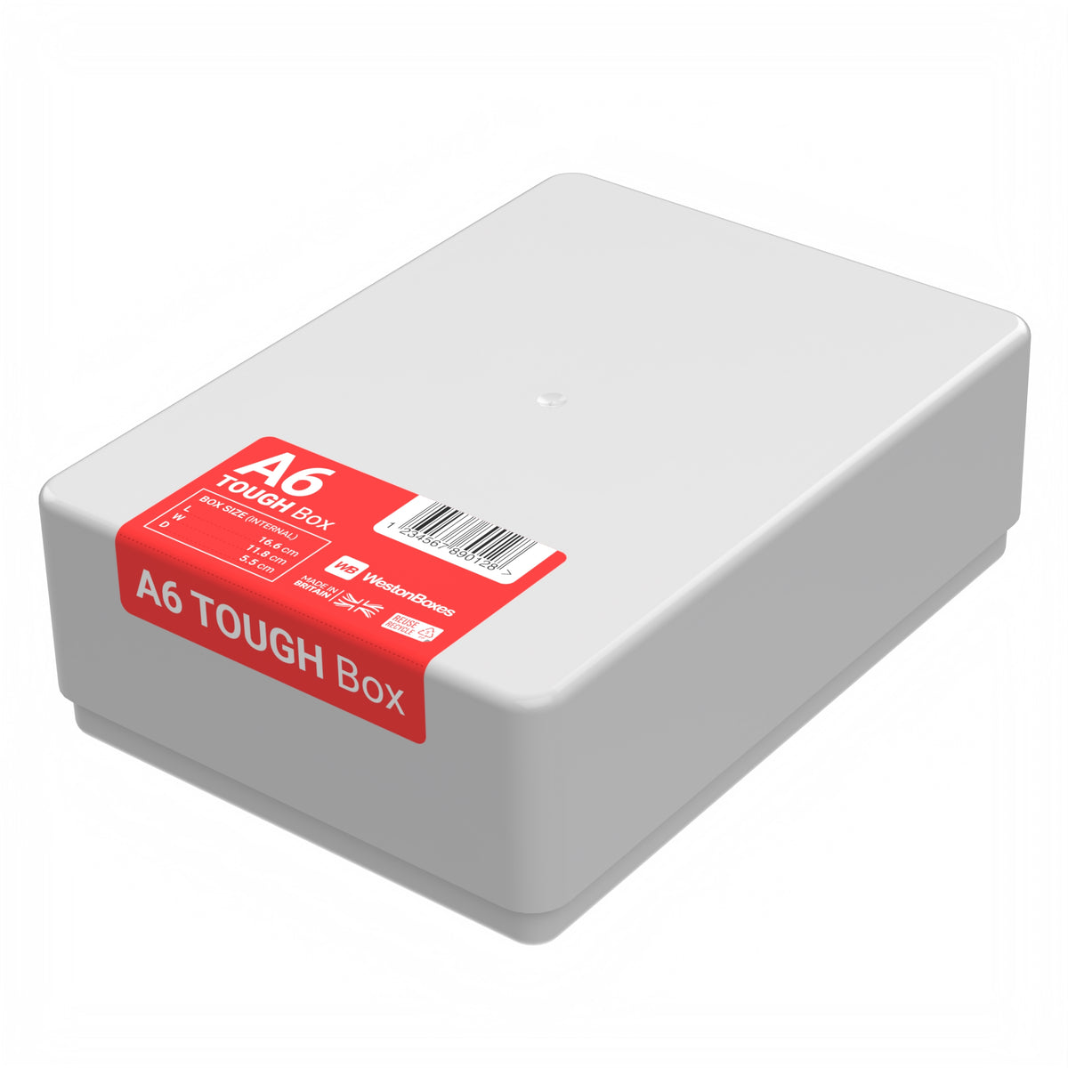 A6 TOUGH Box — Opaque White Impact-Resistant Polypropylene ...