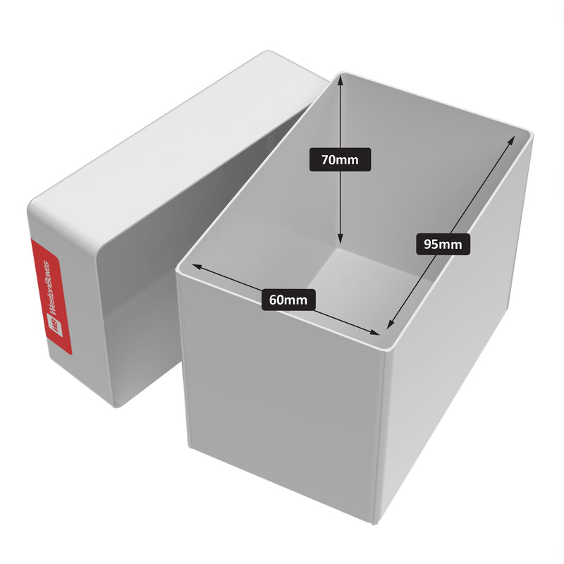 Caja para Tarjetas de Visita de 70 mm, Blanca, Semitransparente, RESISTENTE