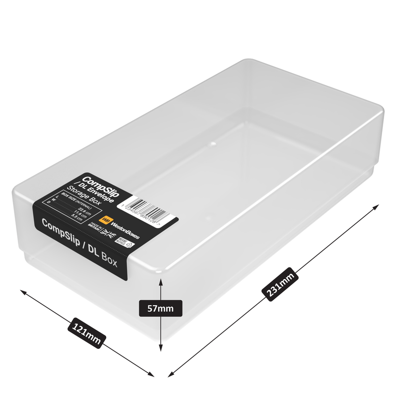 CompSlip / DL Aufbewahrungsbox, klar, transparent