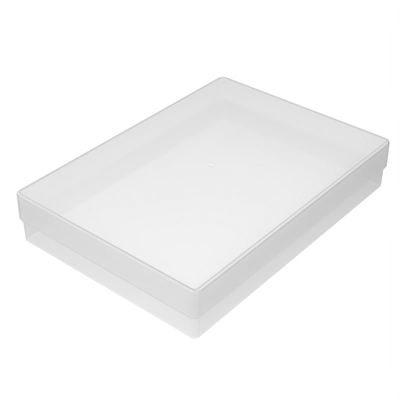 transparent plastic a4 paper storage box with drop on lid