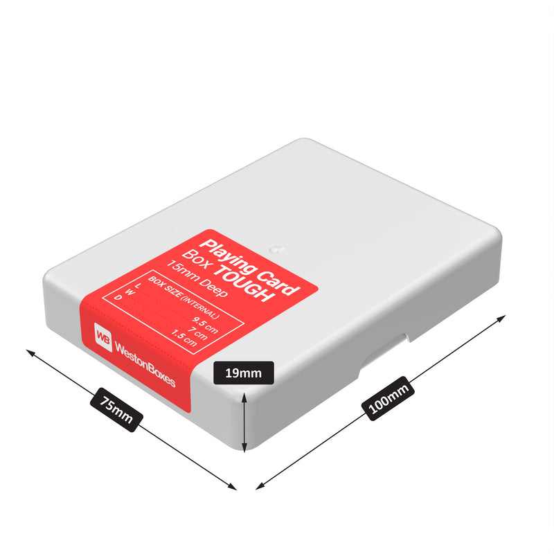 Caja de Naipes, Blanca, Semitransparente, RESISTENTE