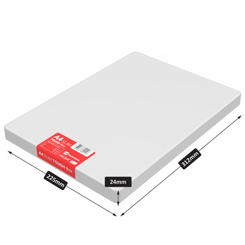 A4 Slim TOUGH Box, robuste, stoßfeste Aufbewahrungsbox aus Kunststoff