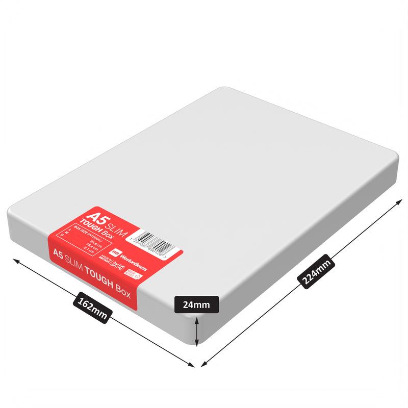 A5 Slim TOUGH Box, Heavy Duty, Impact Resistant Plastic Storage Box