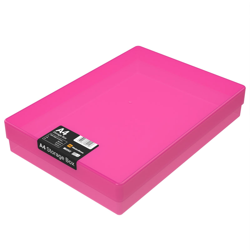 Caja de Almacenamiento de Plástico A4, Color, Transparente