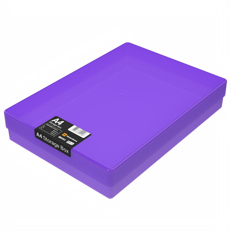Caja de Almacenamiento de Plástico A4, Color, Transparente