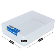 Clear or white plastic storage box ideal for ortho dental casts or other medical supplies.