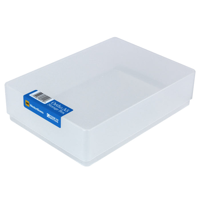 Clear or white plastic storage box ideal for ortho dental casts or other medical supplies.