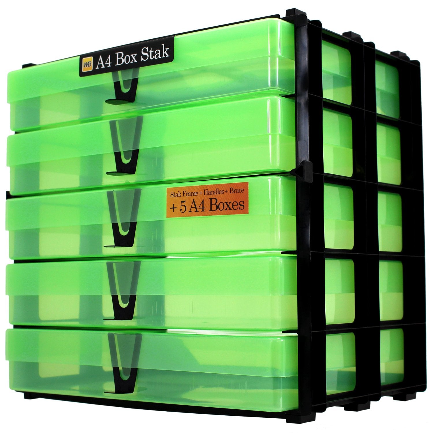A4 Box Stak — Complete Storage Unit with 5 A4 Boxes | WestonBoxes Trade