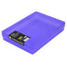 Purple / Transparent, WestonBoxes Plastic A4 Paper Storage Box With Lid