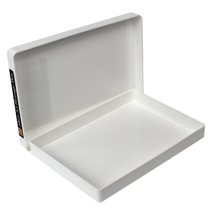 Slim A5 Storage Box, White, Opaque, TOUGH