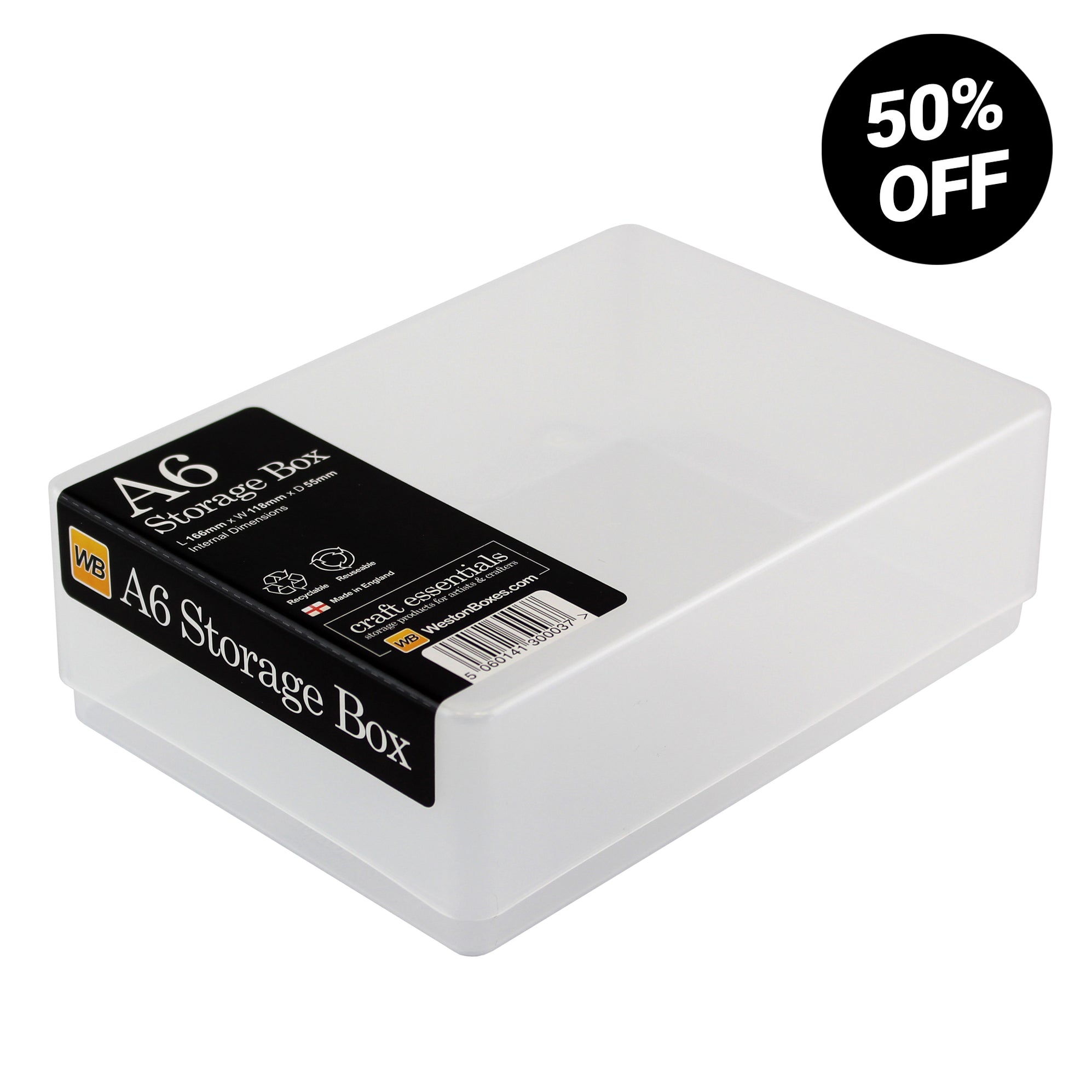 2nds | A6 Plastic Storage Box (100-pack) — WestonBoxes Trade