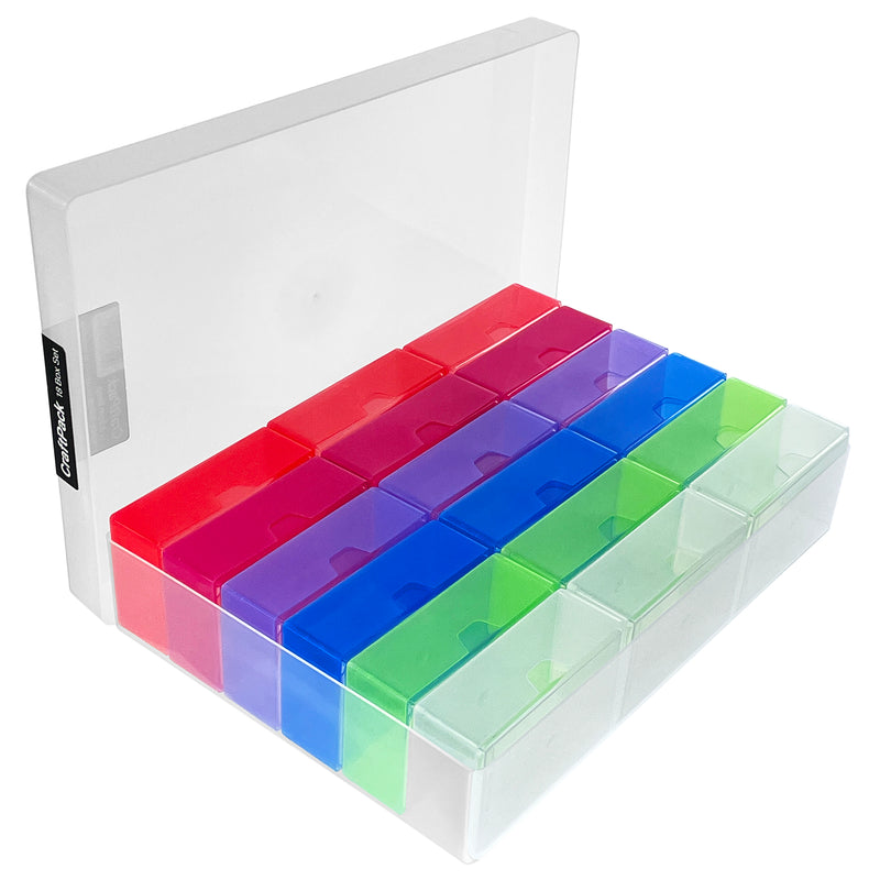 18 Box CraftPack, Storage Box Multi-Pack, Clear, Transparent