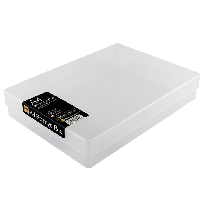 WestonBoxes - A4 Plastic Storage Box, Clear / Transparent
