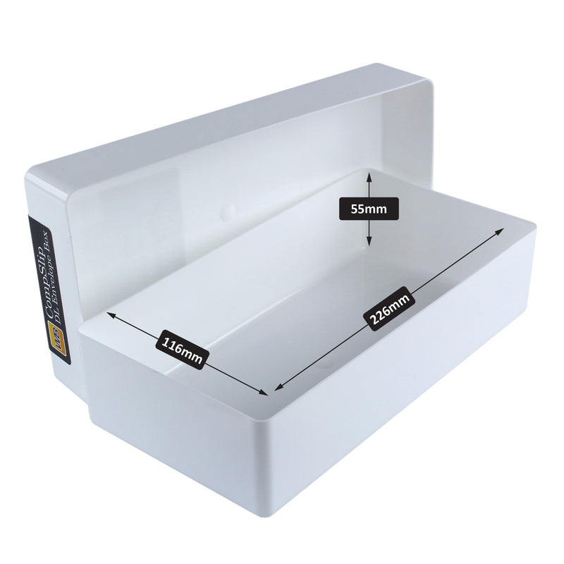 CompSlip / DL Aufbewahrungsbox, weiß, blickdicht, robust