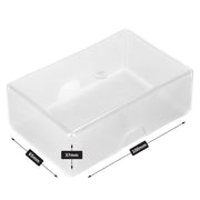 Clear / Transparent, WestonBoxes 35mm deep Business Card Box holds up to 125 business cards