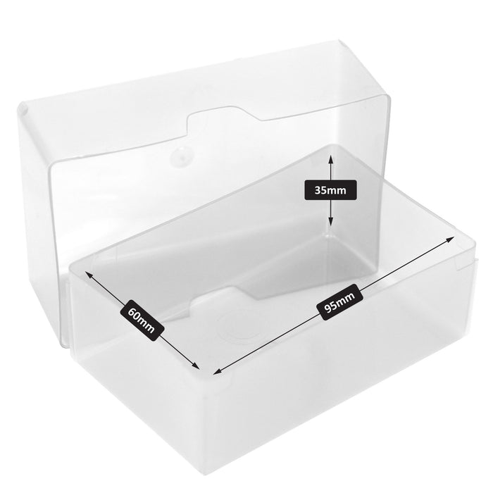 Clear / Transparent, WestonBoxes 35mm deep Business Card Box holds up to 125 business cards