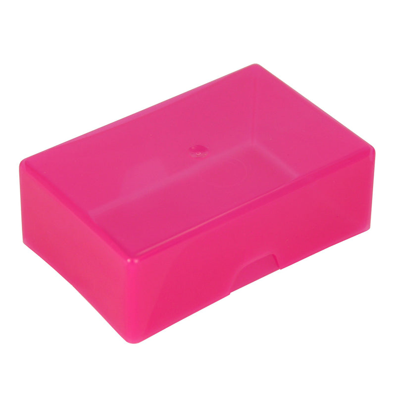 Pink / Transparent, WestonBoxes 35mm deep Business Card Box holds up to 125 business cards