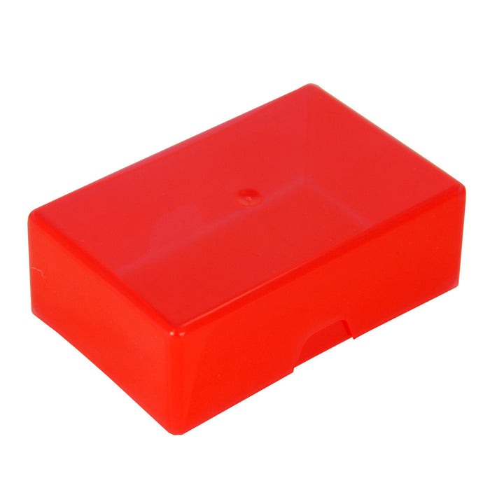Red / Transparent, WestonBoxes 35mm deep Business Card Box holds up to 125 business cards