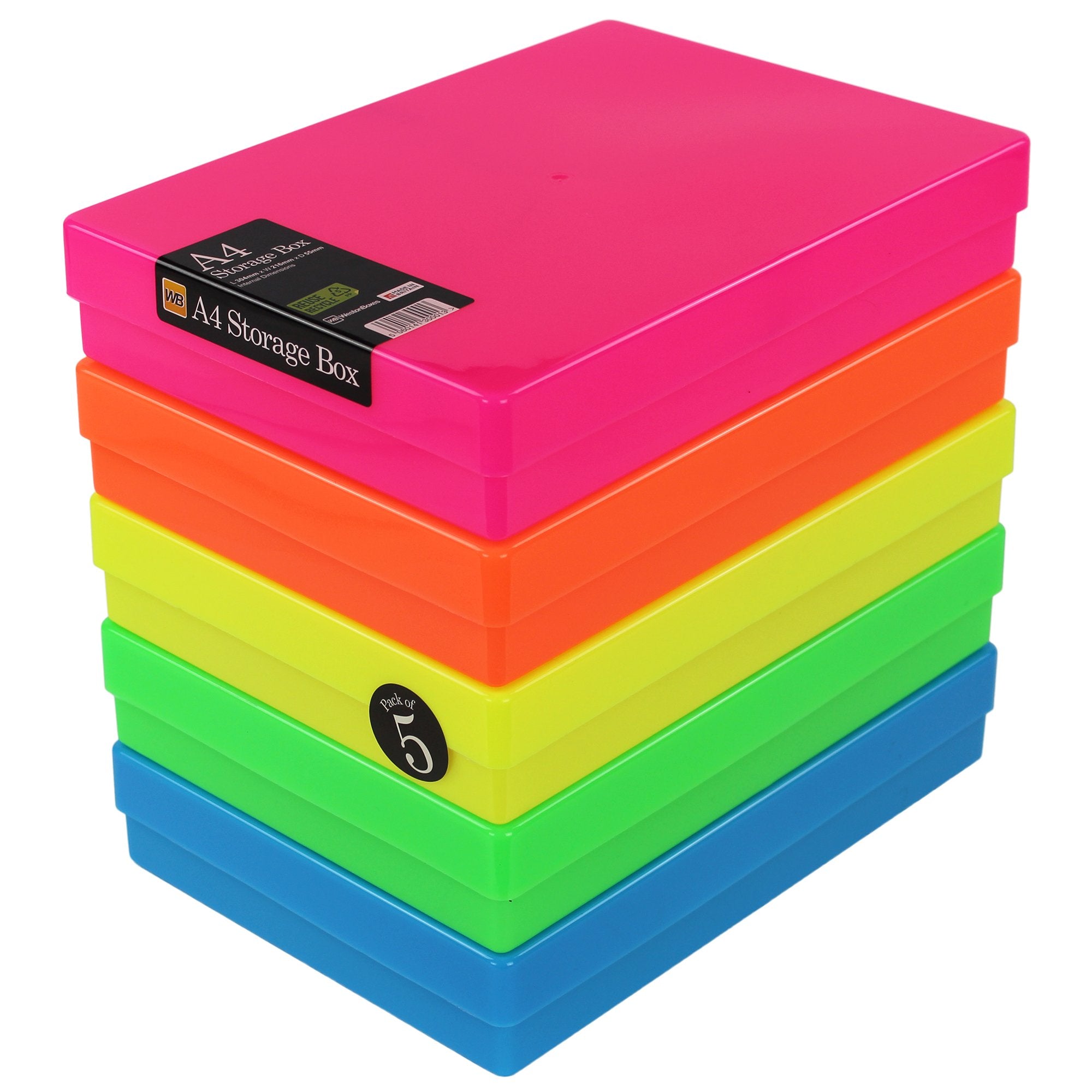 Neon A4 Polypropylene Storage Box | WestonBoxes Trade